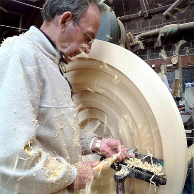 Wood turning to produce a core box